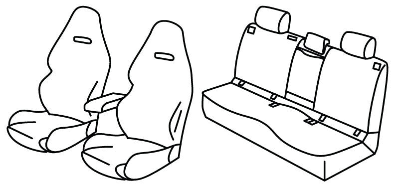 Set coprisedili Superior - Grigio/Nero - compatibile per Audi A5 4p (09/24>) S5