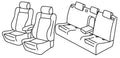 Set coprisedili Superior - Grigio/Nero - compatibile per Audi Q3 (10/11>12/18)