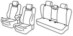 Set coprisedili Superior - Nero/Blu - compatibile per Audi A5 4p (09/24>) S-Line