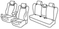 Set coprisedili Superior - Nero/Grigio - compatibile per Audi A5 4p (09/24>) S-Line