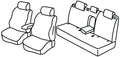 Set coprisedili Superior - Nero/Blu - compatibile per Audi Q3 (10/11>12/18)