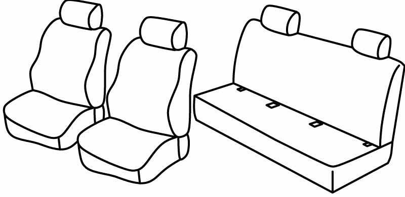 Set coprisedili Superior - Nero/Grigio - compatibile per Bmw Serie 3 (E46) (03/98>02/05)