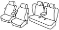 Set coprisedili Superior - Grigio/Nero - compatibile per Bmw Serie 3 Coupè (E46) (04/99>08/06)
