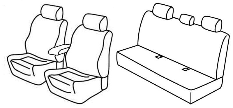 Set coprisedili Superior - Nero/Grigio - compatibile per Bmw Serie 3 (E90) (03/05>01/12)