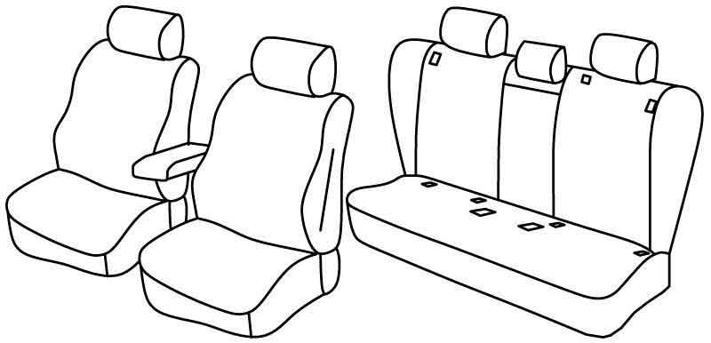 Set coprisedili Superior - Nero/Grigio - compatibile per Bmw X1 (E84) (10/09>10/15)