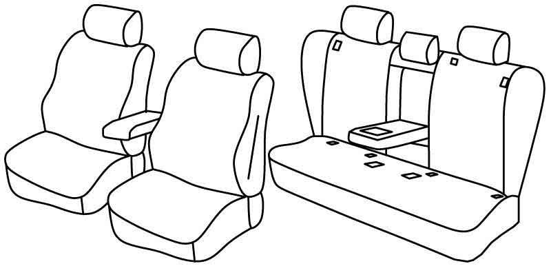 Set coprisedili Superior - Nero/Rosso - compatibile per Bmw X1 (E84) (10/09>10/15)