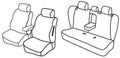 Set coprisedili Superior - Nero/Blu - compatibile per Bmw X3 (F25) (11/10>07/17)