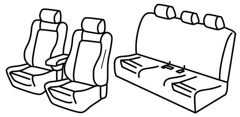 Set coprisedili Superior - Beige - compatibile per Bmw Serie 3 (F30) (02/12>11/18)