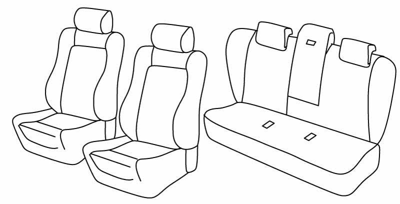 Set coprisedili Superior - Grigio/Nero - compatibile per Bmw Serie 5 (E60) (07/03>12/09)