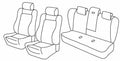 Set coprisedili Superior - Nero/Rosso - compatibile per Bmw Serie 5 (E60) (07/03>12/09)