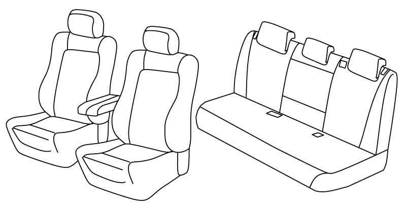 Set coprisedili Superior - Beige - compatibile per Bmw X5 (F15) (10/13>07/18)