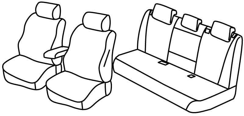 Set coprisedili Superior - Nero/Grigio - compatibile per Bmw X5 (F15) (10/13>07/18)