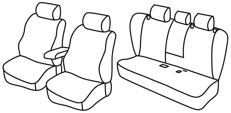 Set coprisedili Superior - Nero/Grigio - compatibile per Bmw X5 (E70) (03/07>09/13)