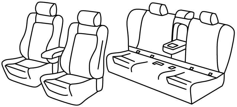 Set coprisedili Superior - Nero/Grigio - compatibile per Bmw Serie 5 (G30) (02/17>08/23)