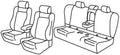 Set coprisedili Superior - Nero/Rosso - compatibile per Bmw Serie 5 (G30) (02/17>08/23)