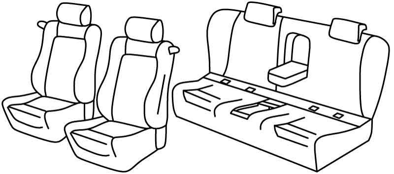 Set coprisedili Superior - Nero/Rosso - compatibile per Bmw Serie 3 Coupè (E92) (09/06>12/13)