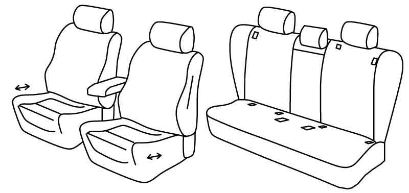 Set coprisedili Superior - Beige - compatibile per Bmw X1 (E84) (10/09>10/15)