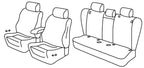 Set coprisedili Superior - Nero/Rosso - compatibile per Bmw X1 (E84) (10/09>10/15)