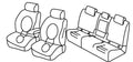 Set coprisedili Superior - Nero/Blu - compatibile per Bmw Serie 2 Active Tourer (F45) (09/14>09/21)