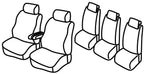 Set coprisedili Superior - Nero/Blu - compatibile per Citroen Berlingo Multispace (04/08>08/18) - Peugeot Partner Tepee (05/08>08/18)