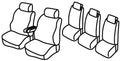 Set coprisedili Superior - Nero/Rosso - compatibile per Citroen Berlingo Multispace (04/08>08/18) - Peugeot Partner Tepee (05/08>08/18)