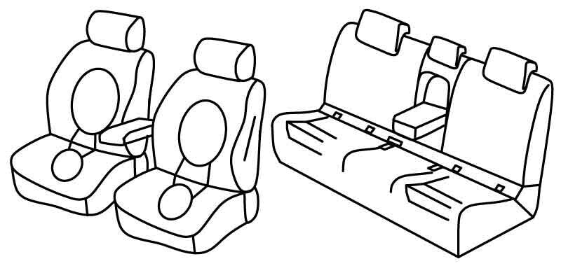 Set coprisedili Superior - Nocciola - compatibile per Bmw X1 (F48) (11/15>07/22)