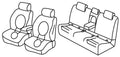 Set coprisedili Superior - Grigio/Nero - compatibile per Bmw X1 (F48) (11/15>07/22)