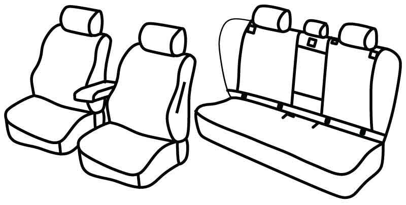 Set coprisedili Superior - Nero/Grigio - compatibile per Bmw X3 (G01) (08/17>08/24)