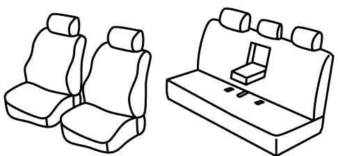 Set coprisedili Superior - Nero/Grigio - compatibile per Bmw Serie 5 (F10) (01/10>01/17)