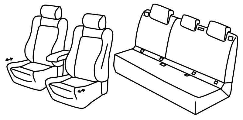 Set coprisedili Superior - Nero/Grigio - compatibile per Bmw Serie 1 (F40) (07/19>05/24)