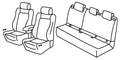 Set coprisedili Superior - Nero/Grigio - compatibile per Bmw Serie 1 (F40) (07/19>05/24)