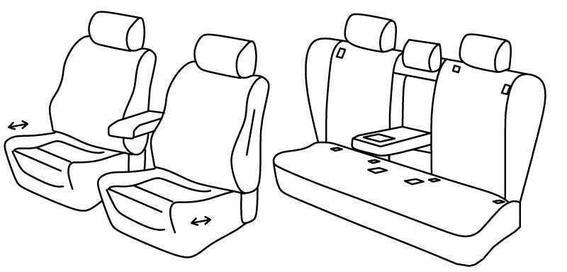 Set coprisedili Superior - Nero/Grigio - compatibile per Bmw X1 (E84) (10/09>10/15)