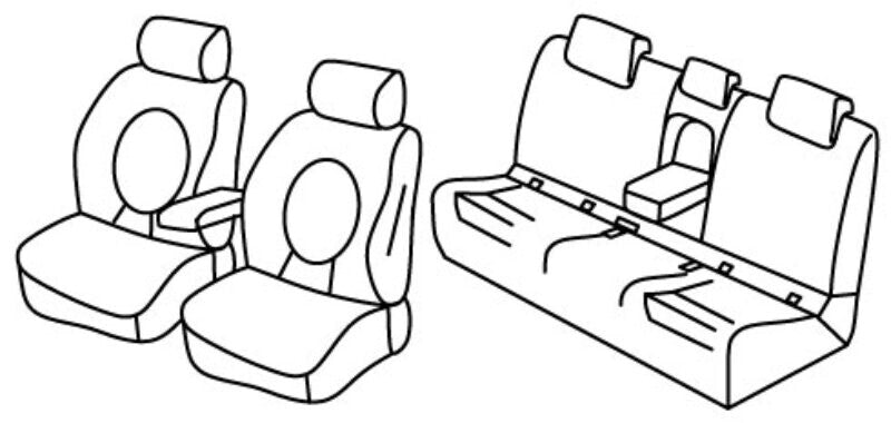 Set coprisedili Superior - Nocciola - compatibile per Bmw X1 (F48) (11/15>07/22) - Bmw X2 (F39) (01/18>12/23)