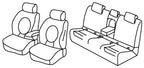 Set coprisedili Superior - Nero/Rosso - compatibile per Bmw X1 (F48) (11/15>07/22) - Bmw X2 (F39) (01/18>12/23)