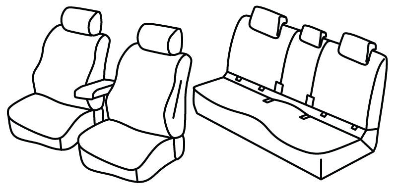 Set coprisedili Superior - Grigio/Nero - compatibile per Bmw X1 (U11) (08/22>)