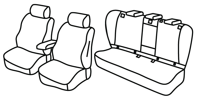 Set coprisedili Superior - Nero/Grigio - compatibile per Bmw Serie 3 Touring (G21) (08/19>)