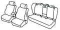 Set coprisedili Superior - Nero/Blu - compatibile per Bmw Serie 3 Touring (G21) (08/19>)