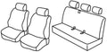 Set coprisedili Superior - Nocciola - compatibile per Citroen Berlingo Multispace (04/08>08/18) - Peugeot Partner Tepee (05/08>08/18)