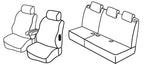 Set coprisedili Superior - Nero/Blu - compatibile per Citroen Berlingo Multispace (04/08>08/18) - Peugeot Partner Tepee (05/08>08/18)