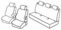 Set coprisedili Superior - Nocciola - compatibile per Citroen Nemo 5p (12/08>03/14) - Fiat Qubo 5p (09/08>05/16) - Peugeot Bipper Tepee (03/09>12/17)