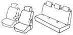 Set coprisedili Superior - Nero/Rosso - compatibile per Citroen Nemo 5p (12/08>03/14) - Fiat Qubo 5p (09/08>05/16) - Peugeot Bipper Tepee (03/09>12/17)