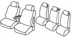 Set coprisedili Superior - Nero/Grigio - compatibile per Citroen C8 (11/02>12/13) fino al 2008 - Fiat Ulysse (06/02>12/10) fino al 2008 - Lancia Phedra (09/02>11/10) fino al 2008 - Peugeot 807 (10/02>01/08)