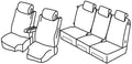 Set coprisedili Superior - Nero/Grigio - compatibile per Citroen C4 Grand Picasso (10/13>05/16) Exclusive