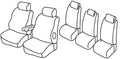 Set coprisedili Superior - Beige - compatibile per Citroen Berlingo Multispace (04/08>08/18) - Peugeot Partner Tepee (05/08>08/18)