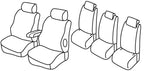 Set coprisedili Superior - Nero/Rosso - compatibile per Citroen Berlingo Multispace (04/08>08/18) - Peugeot Partner Tepee (05/08>08/18)
