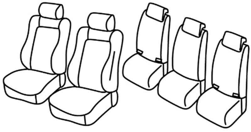 Set coprisedili Superior - Grigio/Nero - compatibile per Citroen C5 Aircross (12/18>07/25)