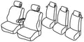 Set coprisedili Superior - Nero/Blu - compatibile per Citroen C4 Grand Picasso (10/06>09/13)
