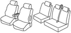 Set coprisedili Superior - Nero/Rosso - compatibile per Citroen Jumpy (01/07>03/16) - Fiat Scudo (01/07>04/16) - Peugeot Expert (01/07>03/16)