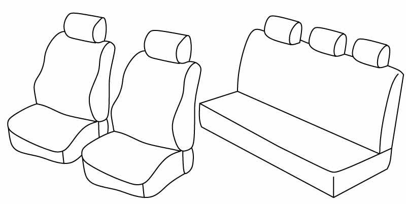 Set coprisedili Superior - Nocciola - compatibile per Dacia Logan 5p (01/06>06/11)