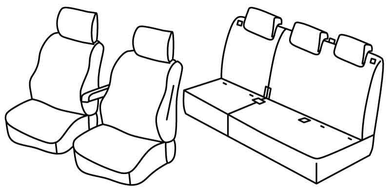 Set coprisedili Superior - Beige - compatibile per Dacia Jogger 5p (02/22>)